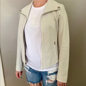 Elie Tahari perforated leather jacket